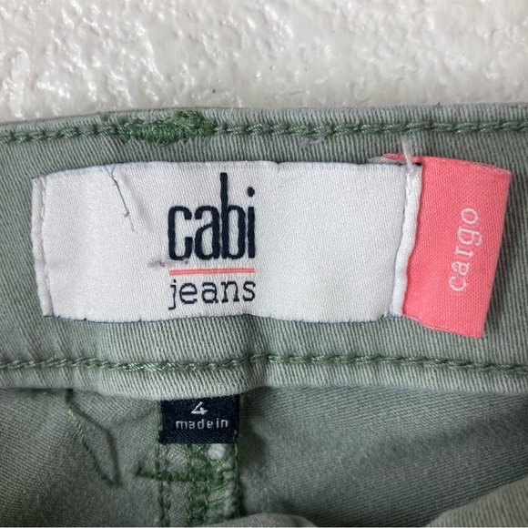 CAbi Sage Green Celadon Cargo Skinny Stretch Low Rise Jeans 4 - Picture 14 of 16